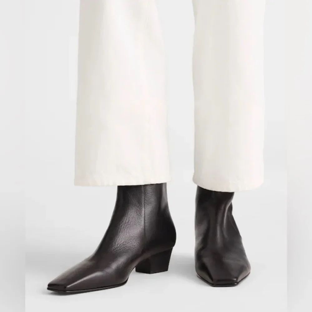 Madewell Black Leather Heeled Boots